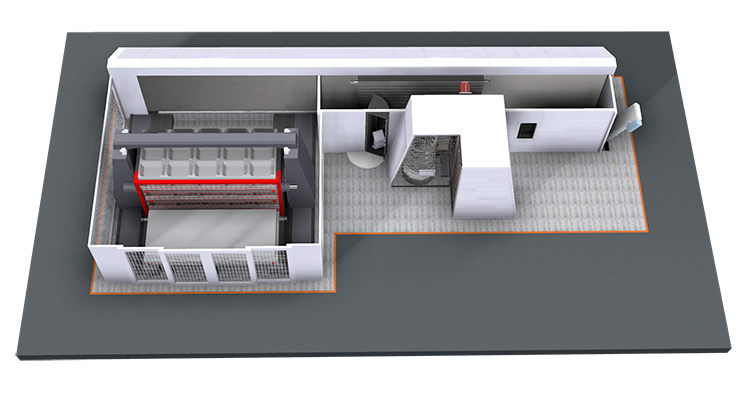 FMS sistema di cambio pallet automatico HTF