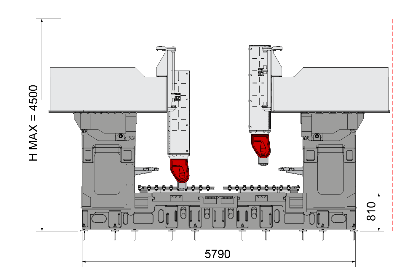 Milling machine 2-K2010_M layout 02
